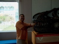 dave getting eaten by trex